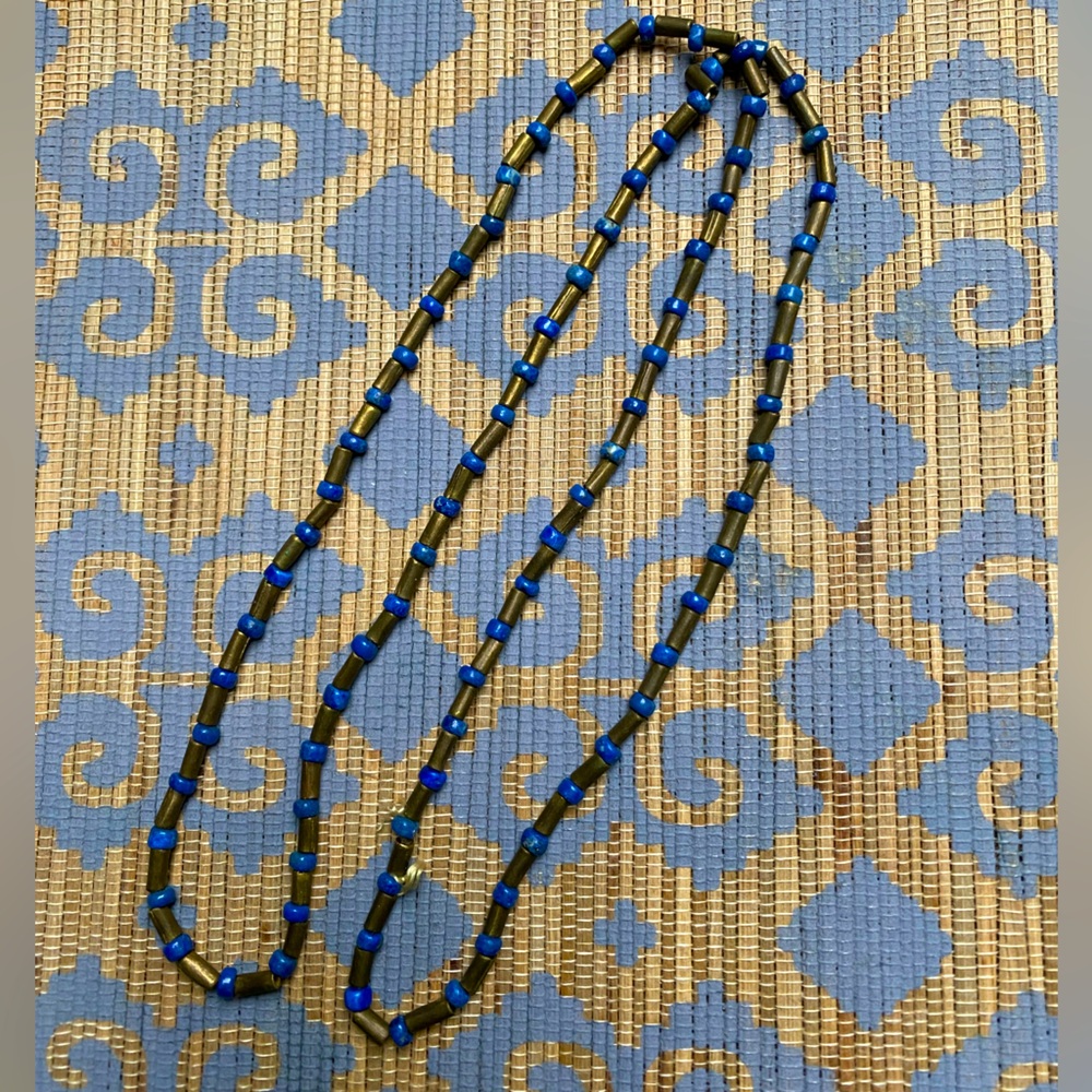 Gold and Lapis necklace.